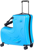 Riding Trolley for Kids, Toddler Luggage with Lock & Safety Belt, Wheels for Airplane Travel, Made of ABS+PC