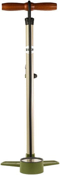 SILCA Terra Bike Floor Pump with Gauge – High Pressure Bicycle Pump for Presta & Schrader Valves – Gravel, Road & Tubeless Bike Tire Pump – Non-Linear 2-Stage Gauge, All-Metal Construction – 120 PSI