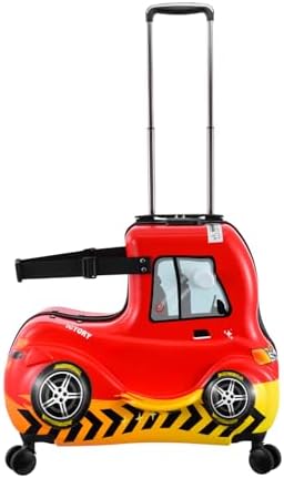 Riding Trolley for Kids, Toddler Luggage with Lock & Safety Belt, Wheels for Airplane Travel, Made of ABS+PC