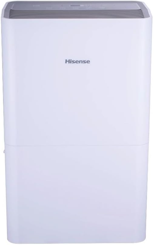 Restored Hisense 50-Pint Capacity, 4500 sq. ft. Coverage, 3-Speed Dehumidifier DH5024K1W (Refurbished)