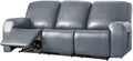vctops 8 Pieces Waterproof Faux PU Leather Recliner Sofa Covers Stretch Soft 3 Seats Couch Cover Anti-Slip Sofa Slipcover Furniture Protector with Elastic Bottom for Kids Pet(Grey,3 Seat)