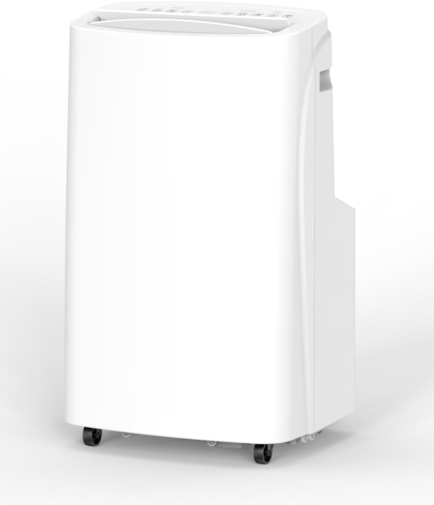 14000 BTU Portable Air Conditioners, Wi-Fi Smart Portable AC Unit, Cools Up to 700 Sq.Ft, 3-in-1 Cool/Dehumidify/Fan with Remote Control, 360° Wheels for Bedroom/Large Room