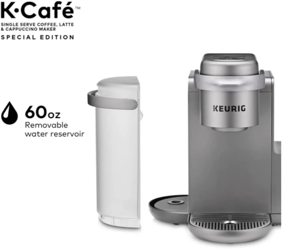 Keurig K-Cafe C Single Serve K-Cup Pod Coffee, Latte and Cappuccino Maker, Nickel