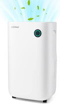 COSTWAY 73 Pint Dehumidifier for Basement, 4500 Sq. Ft Home Dehumidifier with 5 Modes, 3-Color Indicator Light, 1.7 Gallon Water Tank