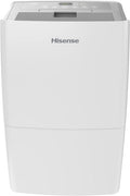 Hisense 50 Pint 3-Speed Dehumidifier with Built-in Pump, 3 Modes Auto, Continuous, Manual, White, Up to 4500 sq ft, Noise level 50 dB, HT5021KP (Renewed)