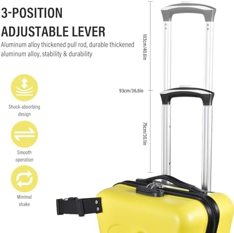 Riding Trolley for Kids, Toddler Luggage with Lock & Safety Belt, Wheels for Airplane Travel, Made of ABS+PC