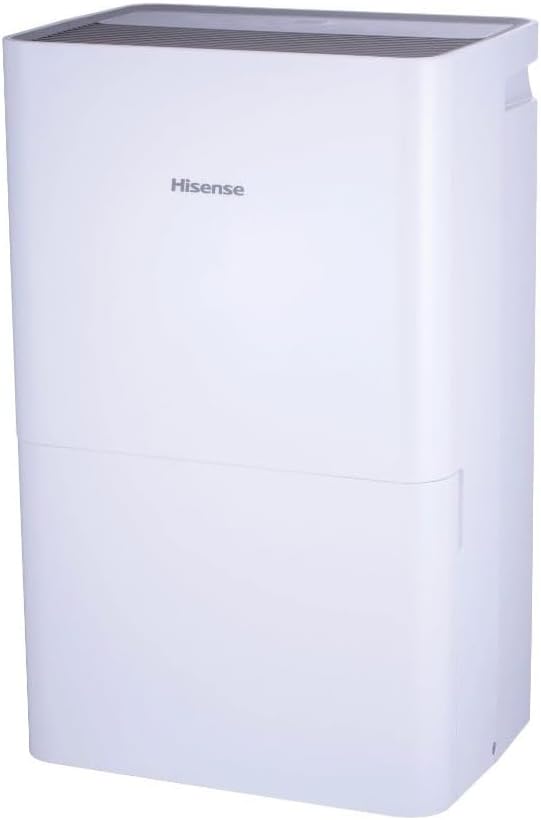Restored Hisense 50-Pint Capacity, 4500 sq. ft. Coverage, 3-Speed Dehumidifier DH5024K1W (Refurbished)