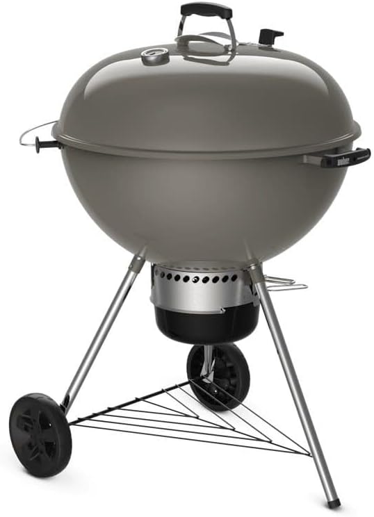 Weber Master-Touch Charcoal Grill, 26-Inch, Smoke Gray – Premium Outdoor BBQ Grill with Tuck-Away Lid Holder & One‑Touch™ Cleaning System, Porcelain‑Enameled Kettle