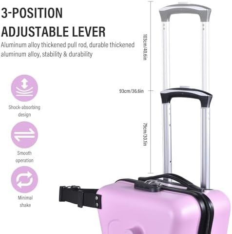 Riding Trolley for Kids, Toddler Luggage with Lock & Safety Belt, Wheels for Airplane Travel, Made of ABS+PC