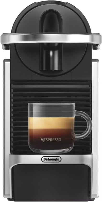 De′Longhi Nespresso Pixie EN127.S, Fully Automatic Coffee Machine, One-Button Coffee Machine with Multi-Function, Welcome Set Included, Compact Design, 19 Bar Pressure, 1260W, Silver