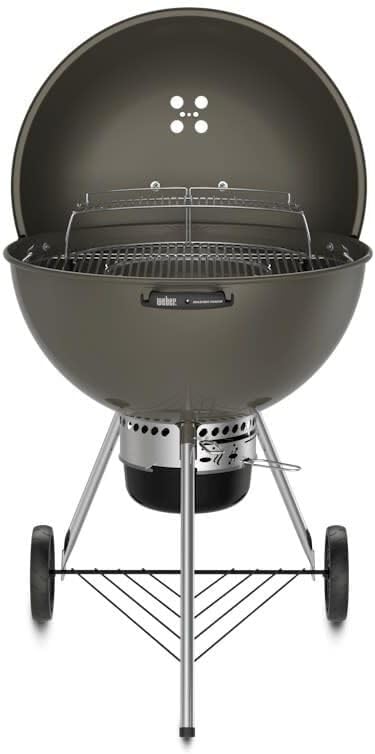 Weber Master-Touch Charcoal Grill, 26-Inch, Smoke Gray – Premium Outdoor BBQ Grill with Tuck-Away Lid Holder & One‑Touch™ Cleaning System, Porcelain‑Enameled Kettle
