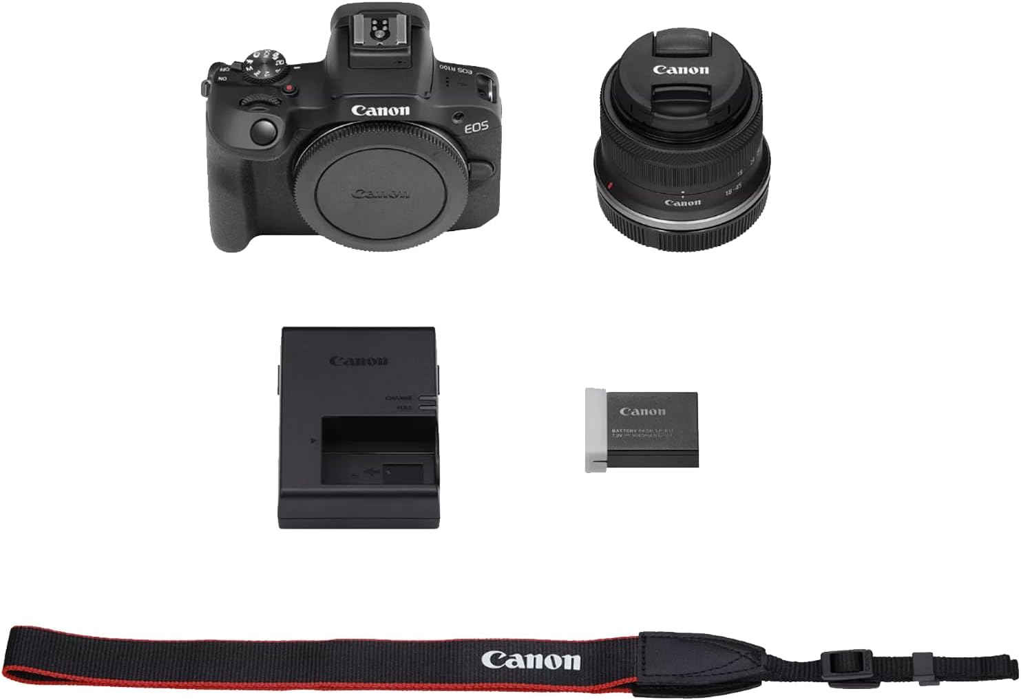 Canon EOS R100 Mirrorless Camera Body with RF-S 18-45mm F4.5-6.3 is STM Lens 6052C012 Bundle with Deco Gear Photography Bag + 2 Battery +Tripod + Filters + Wide Angle & Telephoto Lenses & More