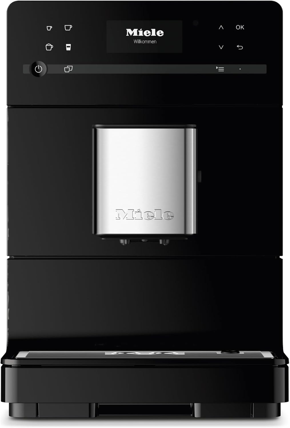 Miele CM 5310 Silence Automatic Coffee Maker - With OneTouch for Two, AromaticSystem, Individual Profile Settings, and Cleaning Programs, in Obsidian Black
