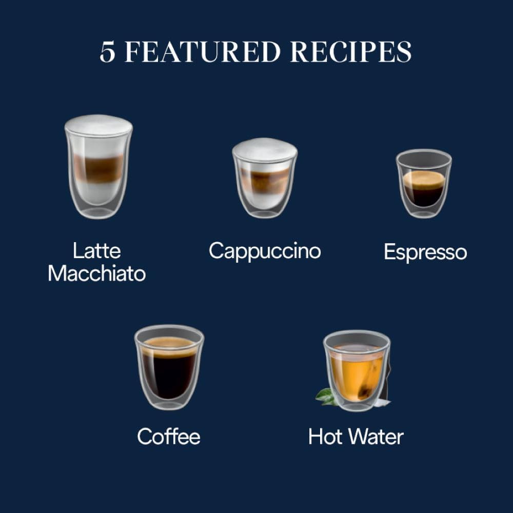 De'Longhi Magnifica Start Automatic Espresso Machine with Auto Milk Frother & Built in Grinder - 5 One-Touch Recipes, Easy-to-Clean, Home Barista Coffee Maker for Lattes, Cappuccino, Iced Coffee