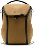 Peak Design Everyday Backpack 20L, Coyote, MagLatch Top, Dual Side Access, FlexFold Dividers, Fits 15' Laptop, For Camera Carry, Daily Commutes or Travel, Versatile Backpack for Men and Women