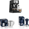 De'Longhi Stilosa Manual Espresso Machine, Latte & Cappuccino Maker & Stainless Steel Milk Frothing Pitcher, 12 ounce (350 ml) & DLSC058 Coffee Tamper