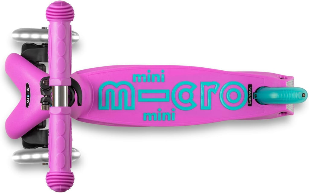 Micro Kickboard | Mini LED Kids Scooter for Ages 2-5 | Children up to 110 lbs | 3 Wheel Lean-to-Steer Design | Adjustable T Bar | Smooth Ride, Motion Activated PU LED Wheels | Swiss Design