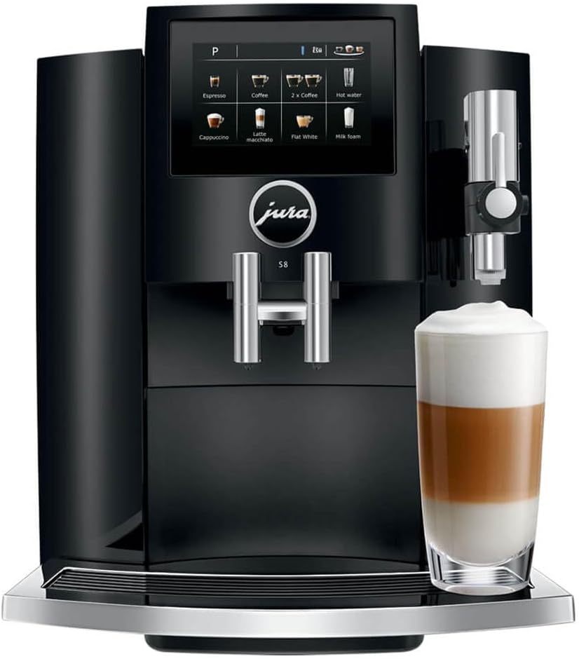 Jura 1535899 S8 Automatic Coffee and Espresso Machine - Piano Black - Recertified