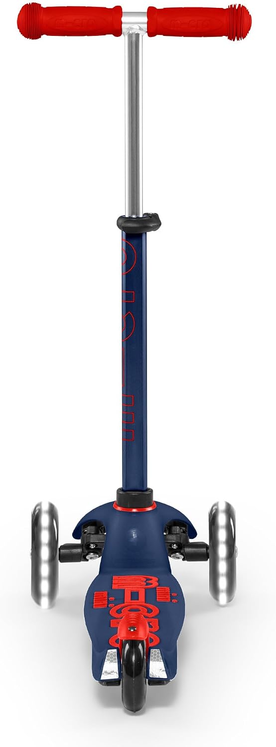 Micro Kickboard | Mini LED Kids Scooter for Ages 2-5 | Children up to 110 lbs | 3 Wheel Lean-to-Steer Design | Adjustable T Bar | Smooth Ride, Motion Activated PU LED Wheels | Swiss Design