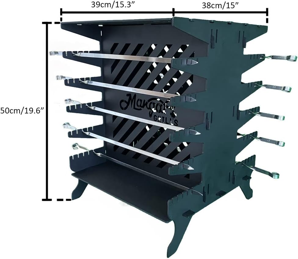MangalGrills Vertical Charcoal Grill Kebab Shashlik BBQ Portable Mangal