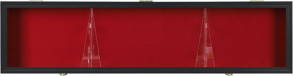 Sword Saber Display Case Cabinet Stand Holder Lightsaber Shadow Box Wall Mount Lockable with 98% UV Protection Red Color Felt (Black)