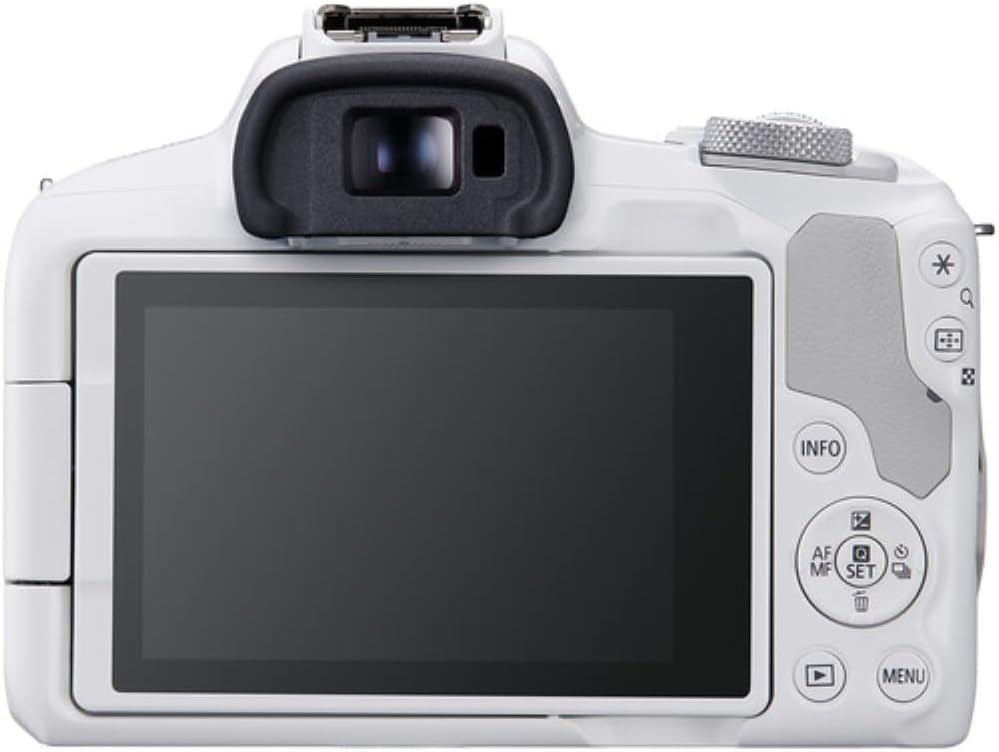 Canon EOS R50 Mirrorless Camera with 18-45mm Lens (White) Bundle with 64GB Memory Card + Canon 200ES EOS Shoulder Bag (3 Items)