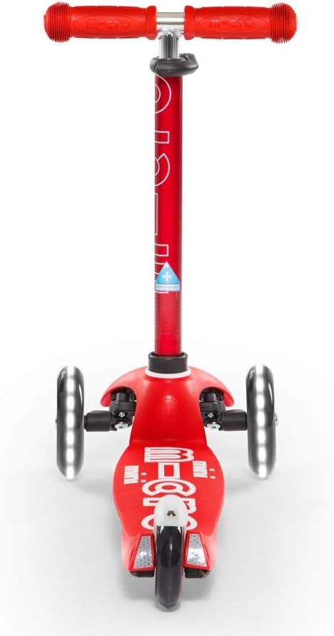 Micro Kickboard | Mini LED Kids Scooter for Ages 2-5 | Children up to 110 lbs | 3 Wheel Lean-to-Steer Design | Adjustable T Bar | Smooth Ride, Motion Activated PU LED Wheels | Swiss Design