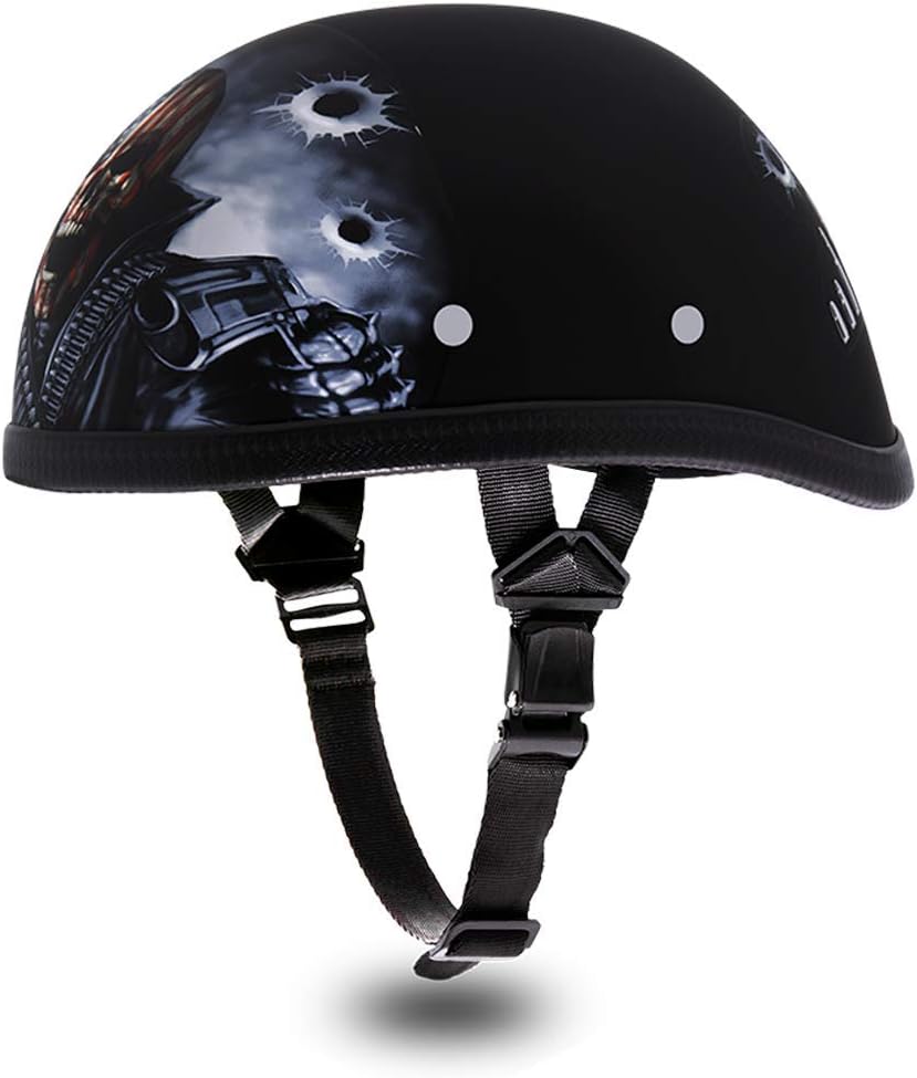 Daytona Helmets Graphics Bicycle Helmets for Men - Novelty Half Helmet with Breathable Liner - Retro Skull Cap – Eagle Headgear with Head Wrap