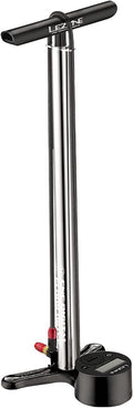 LEZYNE CNC Floor Drive 3.5 Bicycle Floor Pump with 3.5' Analog/Digital Gauge - CNC Machined Aluminum High Pressure 220PSI Tire Air Pump for Road/Track Bikes - ABS-1 Pro Chuck for Presta/Schrader Valve