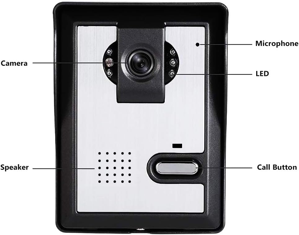 Wired Video Intercom Doorbell System, 3PCS 7-Inches LCD Monitor HD Camera Video Door Phone Doorbell Kits, Support Monitoring, Unlock, Dual-Way Door Intercom, IR Night Vision, Indoor Outdoor
