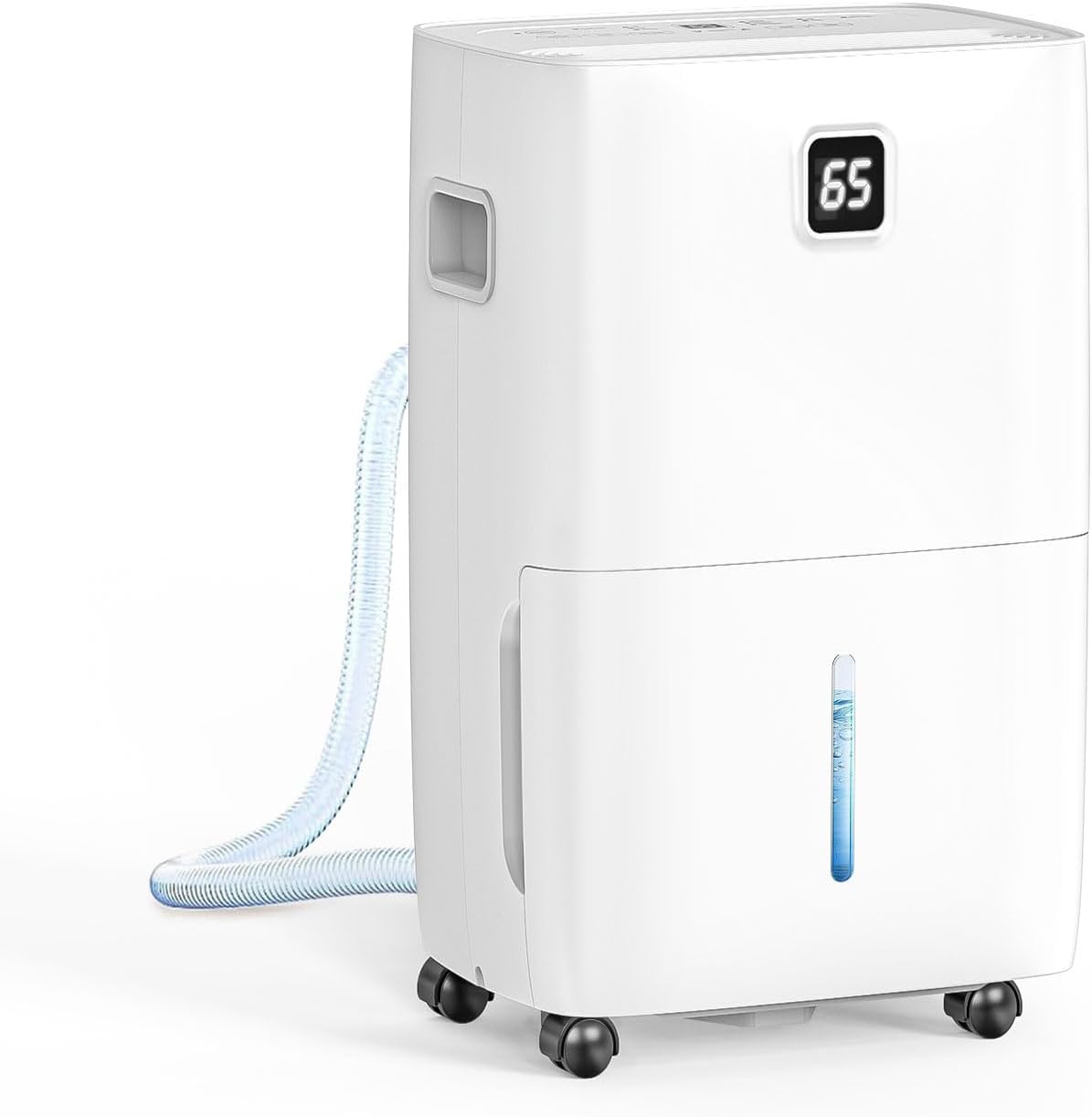 80 Pint Dehumidifier - Up to 5,000 Sq Ft, for Basement, Bedroom, Bathroom, Living Room, Home, Garage | 3 Fan Speeds, Smart Humidity Control, Auto Drain, Easy Move Wheels