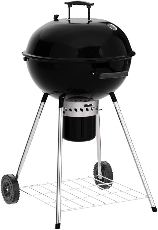 Sophia & William 22-inch Kettle Charcoal Grill with Thicken Chromeplated Grate, High-capacity Ash Catcher for Outdoor Picnic BBQ Patio Camping, Black