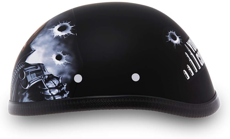 Daytona Helmets Graphics Bicycle Helmets for Men - Novelty Half Helmet with Breathable Liner - Retro Skull Cap – Eagle Headgear with Head Wrap