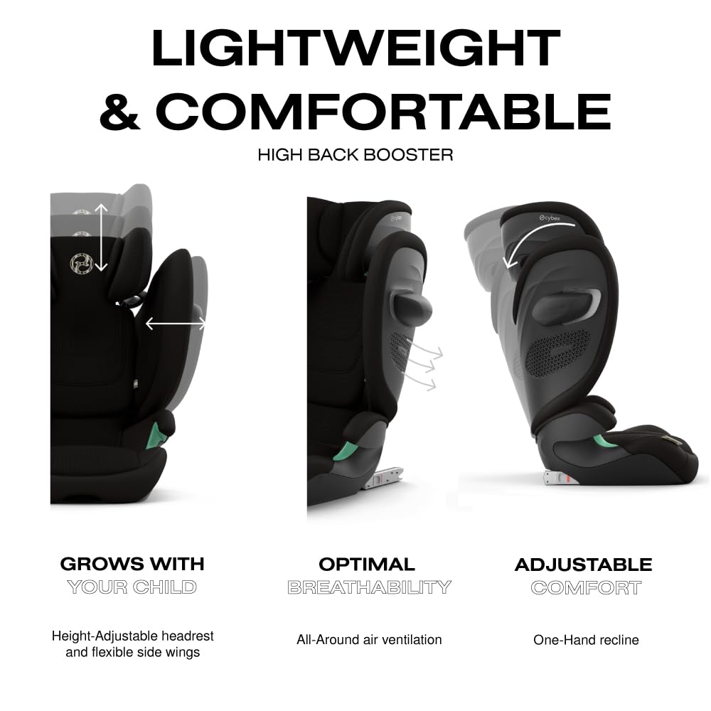 Solution G2 Folding Travel High-Back Booster - Moon Black