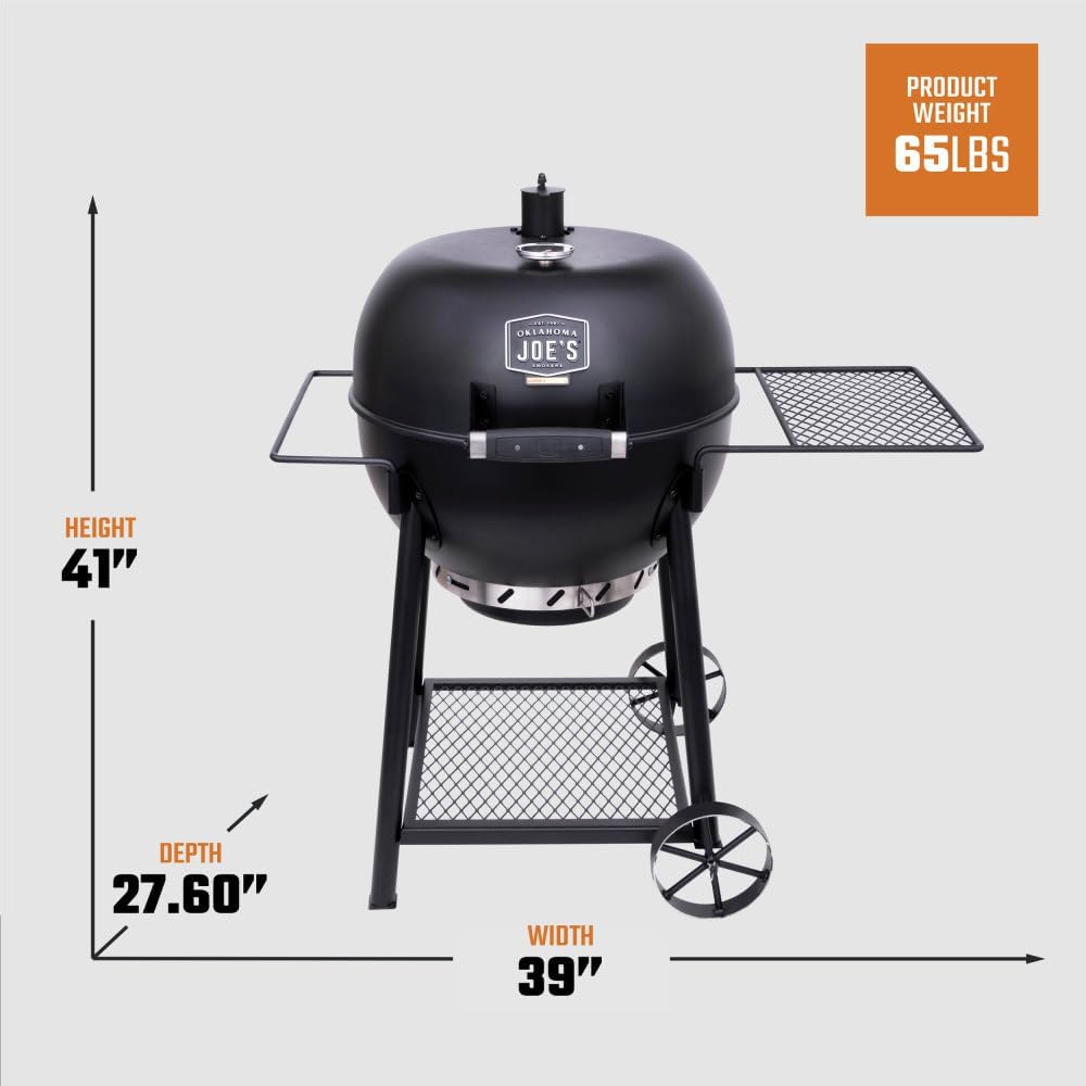 Oklahoma Joe's Blackjack 21.5 in. Heavy-Duty Kettle Charcoal Grill with 382 sq. in. Cooking Area, Black