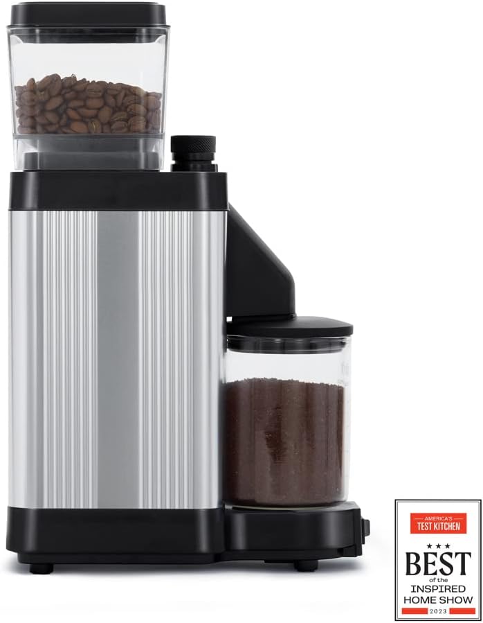 Technivorm Moccamaster 49520 KM5 Burr Coffee Grinder, Polished Silver & 53941 KBGV Select 10-Cup Coffee Maker, Polished Silver, 40 ounce, 1.25l