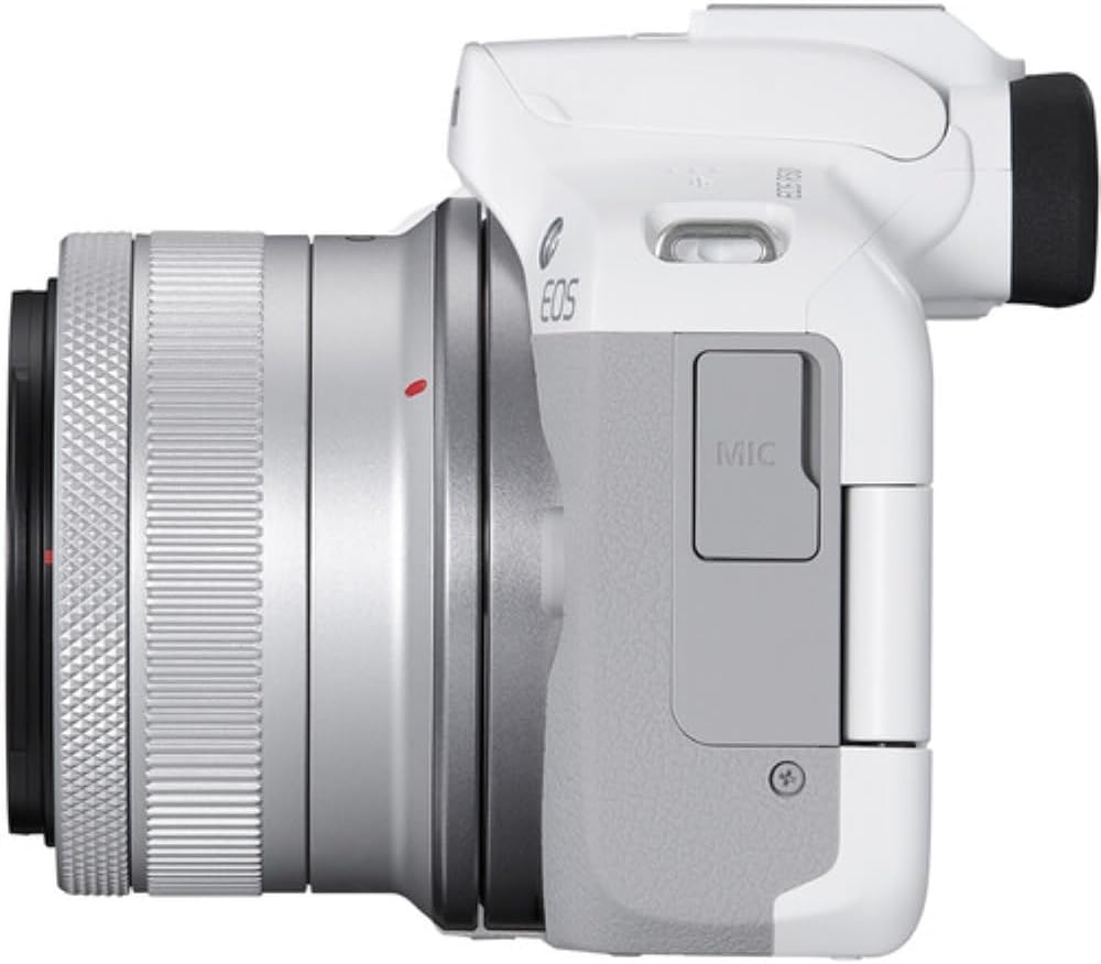Canon EOS R50 Mirrorless Camera with 18-45mm Lens (White) Bundle with 64GB Memory Card + Canon 200ES EOS Shoulder Bag (3 Items)