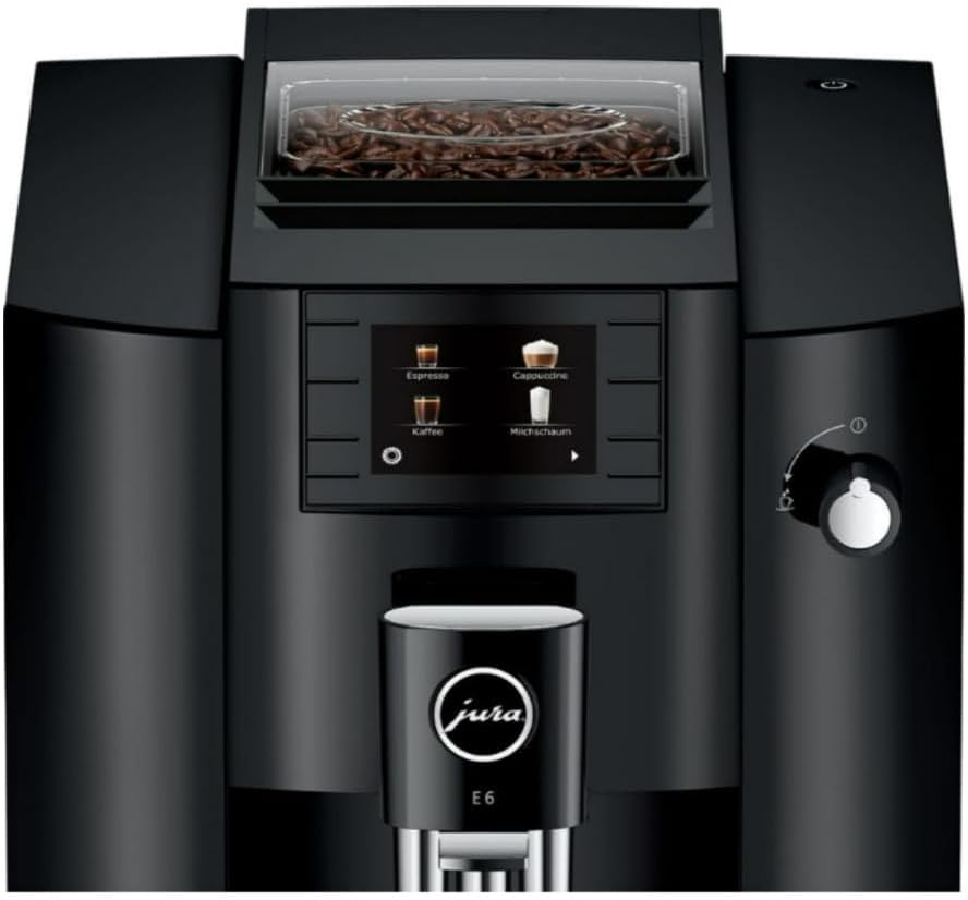Jura 15622 E6 2.8-Inch Color Display Automatic Espresso Machine with Easy Cappuccino Function, Piano Black (Renewed)