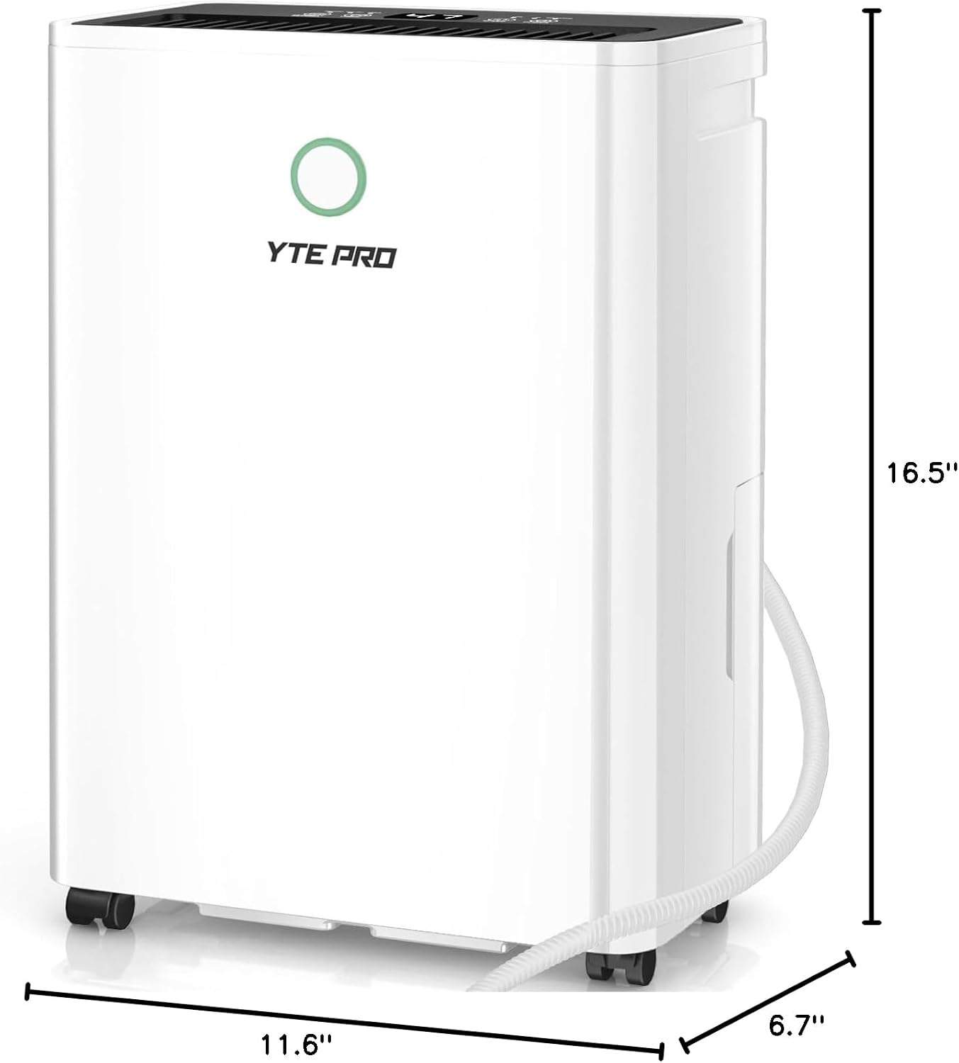 30Pint Dehumidifier for 1500Sq.Ft, Compressor Dehumidifiers for Home,Quiet Dehumidifier for Basement, Bedroom, Bathroom, with 6.56FT Drain Hose, 2L Water Tank