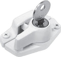 Prime-Line U 9928 Keyed Sash Lock –Security Lock Only Unlocks With Key – For Aluminum, Vinyl or Wood Double-Hung Windows – 2' Hole Centers – Heavy-Duty Zinc Diecast, White (6 Pack)