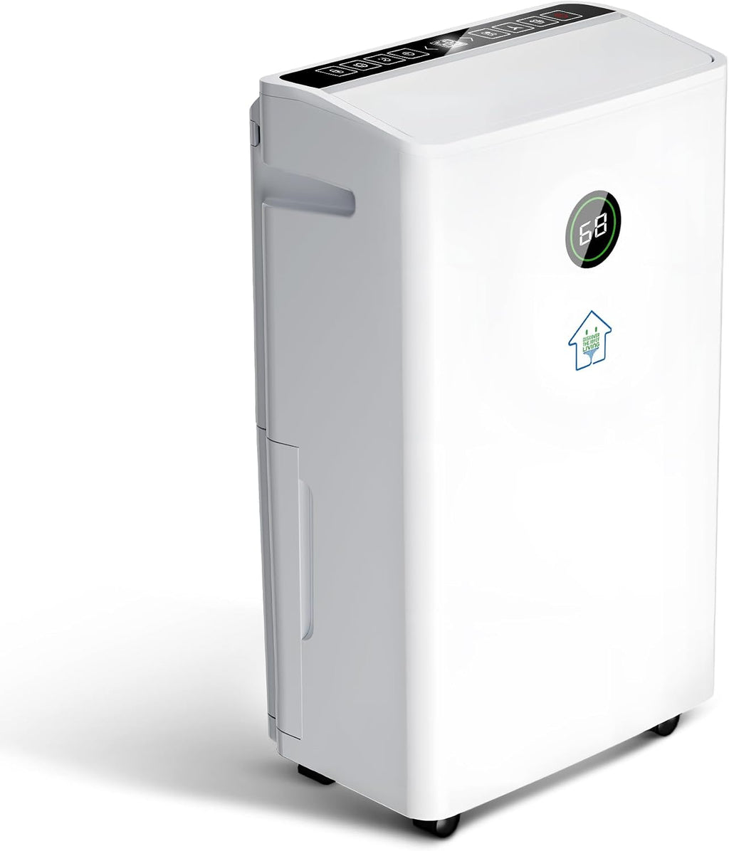 6,500 Sq.Ft Dehumidifier with Drain Hose, 60 Pints Narrow Dehumidifiers for Basement Bedroom Bathroom Large Room Home – Smart Humidity Control, 3 Modes, Dry Clothes, 24H-Timer, Auto Defrost