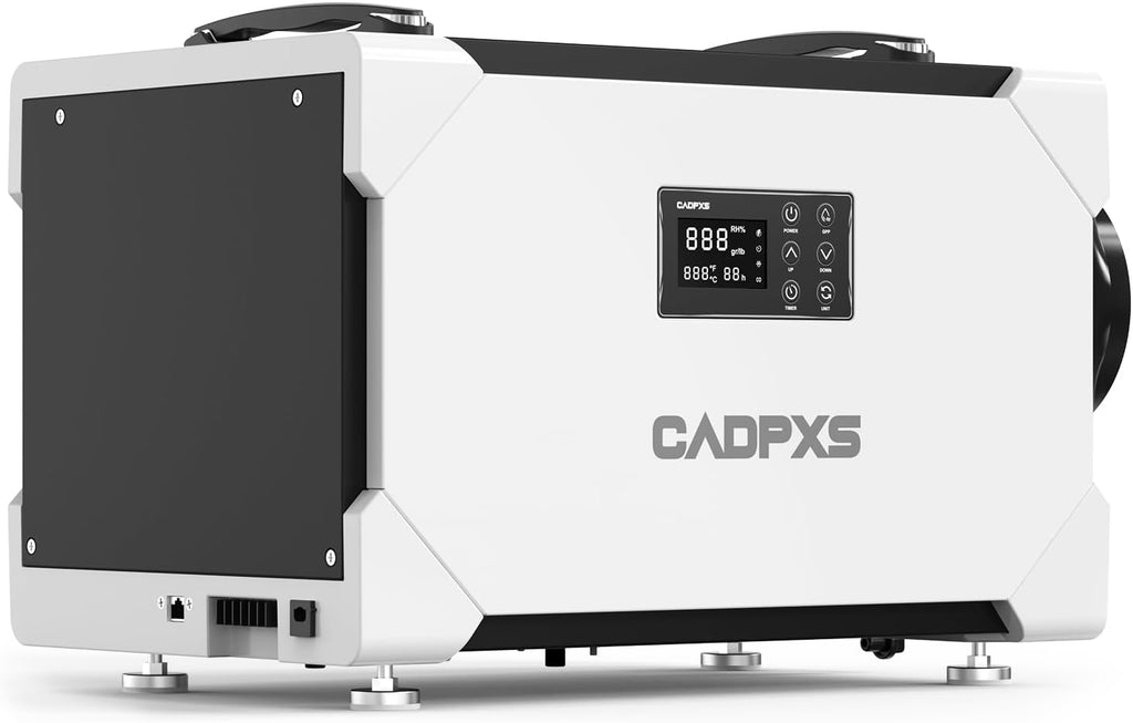 CADPXS Crawlspace Dehumidifier, 145 Pints Commercial Dehumidifier with Drain Hose for Crawl Spaces, Basements, Industrial and Water Damage, Large Capacity, Memory Restart, 5 Years Limited Warranty