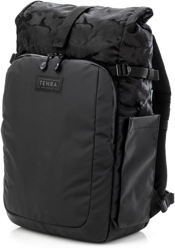 Tenba Fulton v2 14L All Weather Backpack for Mirrorless and DSLR cameras and lenses – Black/Black Camo (637-735)