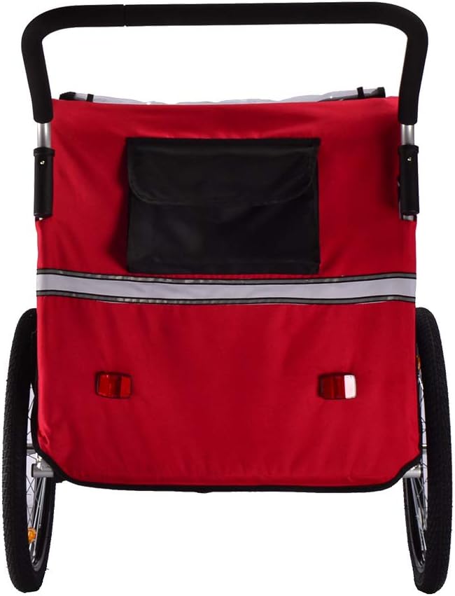 Veelar Bike Trailer & Stroller 2 in 1 Double Seat for Toddlers, Kids, Child Bicycle Carrier Jogger