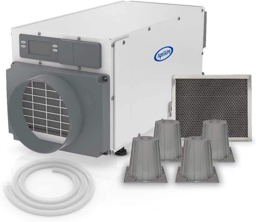 AprilAire E070 Pro Dehumidifier Bundle - 70 Pint Whole House Dehumidifier - Full Complete Kit - Crawl Spaces, Basements, Whole Homes, Commercial up to 2,800 sq. ft - 5 Year Warranty Included