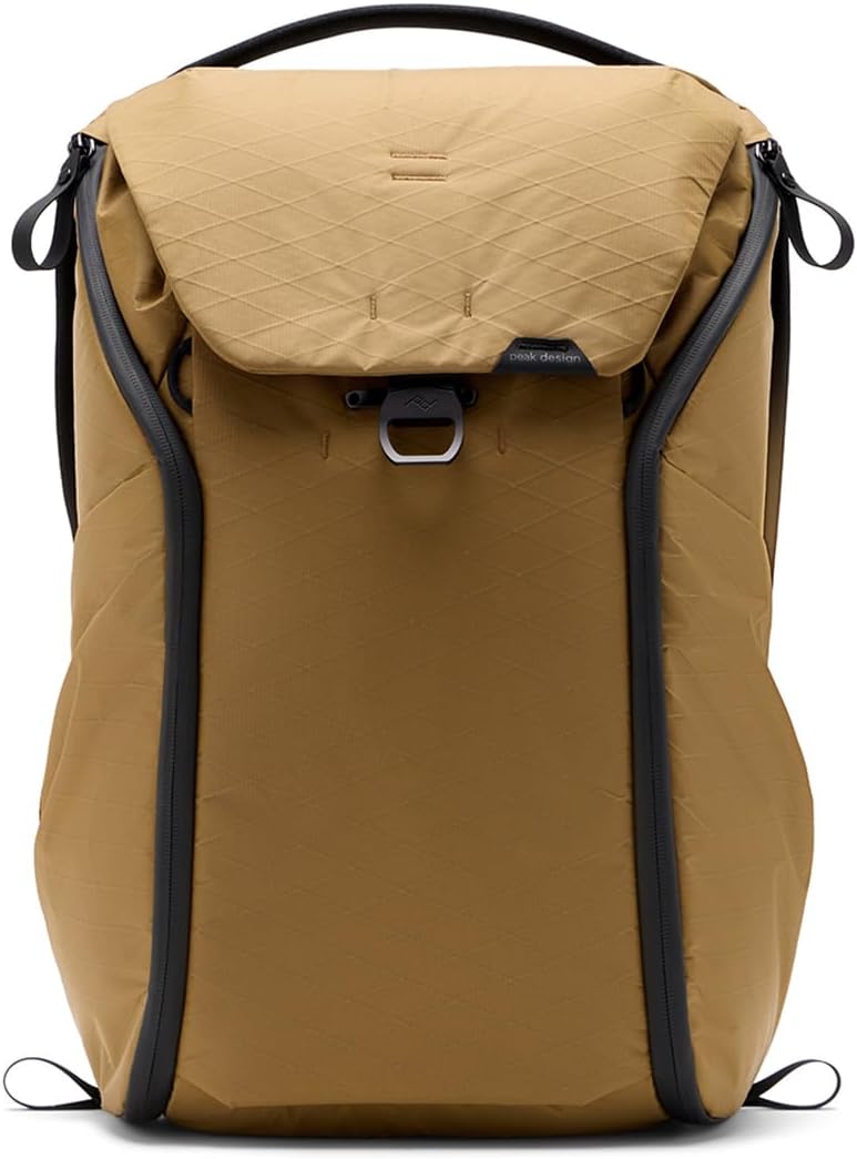 Peak Design Everyday Backpack 30L, Coyote, MagLatch Top, Dual Side Access, FlexFold Dividers, Fits 15' or 16' Laptop, For Camera Carry, Daily Commutes or Travel, Versatile Backpack for Men & Women