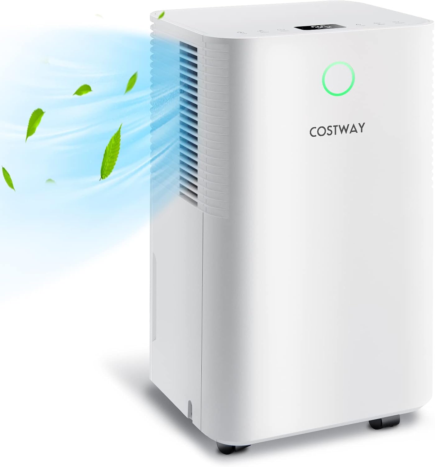 COSTWAY 2,000 Sq. Ft Dehumidifier for Home, 32 Pint Dehumidifier with 3 Modes, 2 Speeds, LED Touch Control Panel, 24H Timer Child Lock & Overflow Protection, Bedroom, Basement