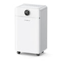 CHIVALZ 1800 Sq.Ft Dehumidifier for Basement, Quiet Dehumidifier for Home, Bedroom, Bathroom, Humidity Display, with Drain Hose, Auto Shut Off, 3 Modes, Timer, Auto Defrost, Child Lock, White 1Pack