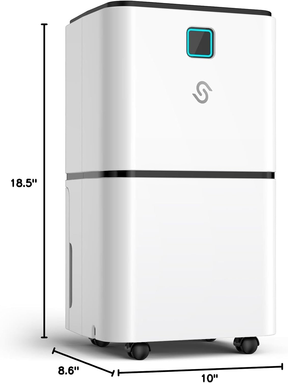 2000 Sq. Ft Dehumidifier for Home/Basement, 30 Pints 36 dB Dehumidifiers for Bedroom/Bathroom With Drain Hose LED Intelligent Humidity Light