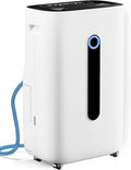 5,000 Sq.Ft 2025 Dehumidifier 80 Pint/Day Dehumidifier for Basement, Bedroom, Home, Bathroom, Smart Compressor Dehumidifier with Drain Hose, Intelligent Humidistat 24H Timer,Child Lock,Defrost,Silent
